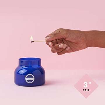 Capri Blue Volcano Scented Candles - Luxury Glass Jar Candles for Home Scented with Tropical Fruit & Sugared Citrus - Soy Wax Blend - Capri Blue Volcano - Blue Color (8 oz)