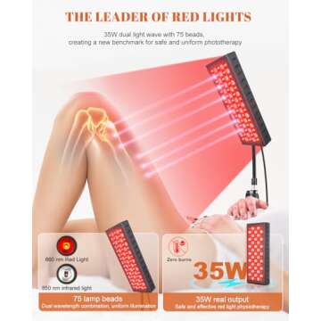 Powerful Home Red Light Therapy Device for Wellness