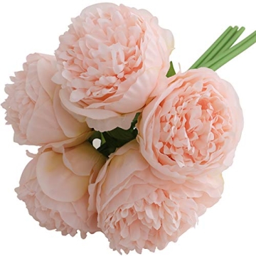 Felice Arts Peony Silk Bouquet for Home & Wedding Decor