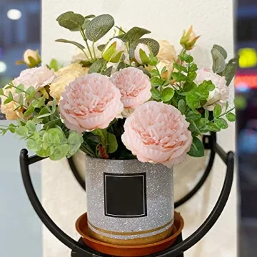 Felice Arts Peony Silk Bouquet for Home & Wedding Decor