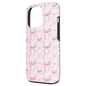 Pink Ribbons iPhone 13 Pro Case for Ballet Lovers
