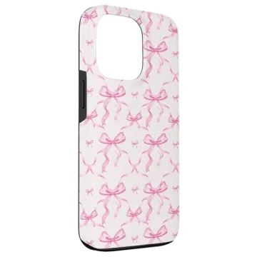 Pink Ribbons iPhone 13 Pro Case for Ballet Lovers