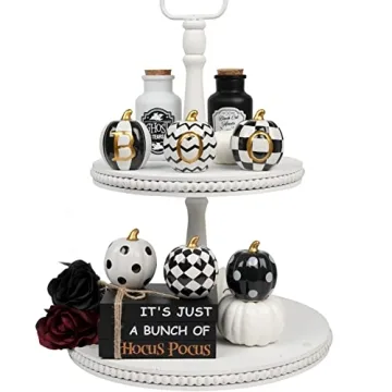 DAZONGE Set of 6 Delightful Ceramic Halloween Pumpkins