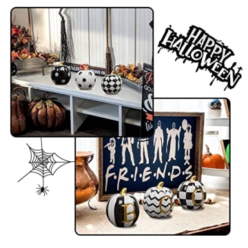 DAZONGE Set of 6 Delightful Ceramic Halloween Pumpkins