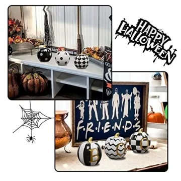 DAZONGE Set of 6 Delightful Ceramic Halloween Pumpkins