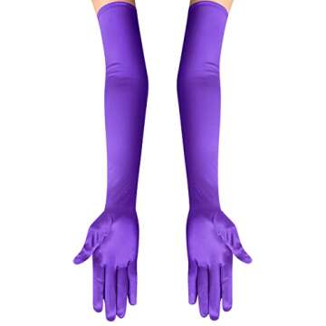 Women's 22'' Long Satin Gloves White Elbow Length 1920s Opera Bridal Dance Gloves For Evening Party ...