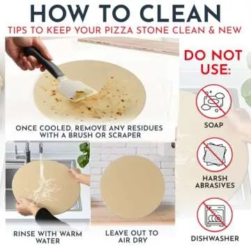 Culinary Couture 15" Pizza Stone Set & Peel for Perfect Pizzas