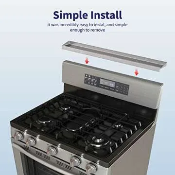 IIIOIIIA Stove Top Magnetic Shelf for Kitchen Organization | 30" Spice Rack Over The Stove | 4" Deep Spice Organizer with Border All Around | Brushed Stainless - Sliver