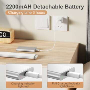 2 Pack Sensor Light Indoor, Rechargeable Under Cabinet Lighting Wireless, 120LED Closet Lights with ...