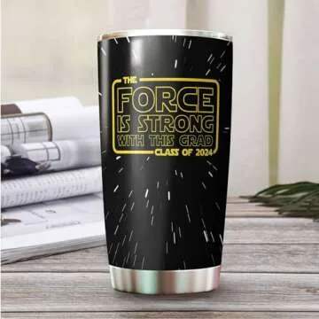 Graduation Tumbler with Inspirational Quotes for 2024 Graduates