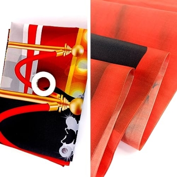 LOONELO Lights Camera Action Movie Party Backdrop