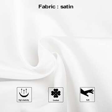 NTBAY Zippered Satin Pillow Cases for Hair and Skin, Luxury Standard Hidden Zipper Pillowcases Set o...