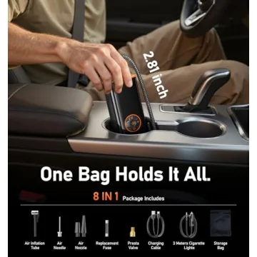 Sockspree Tire Inflator Portable Air Compressor 5in1