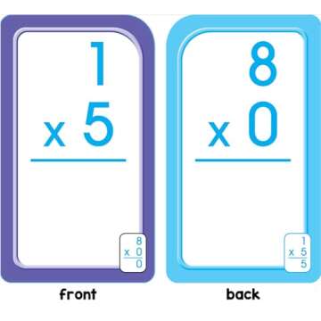 School Zone Multiplication 0-12 Flash Cards: 56 Math Cards, 3rd Grade, 4th Grade, Elementary Math, Multiplication Facts, Common Core, Ages 8+, Packaging May Vary