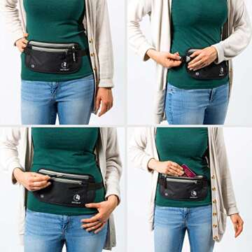 VENTURE 4TH Slim RFID Money Belt for Secure Travel Accessory