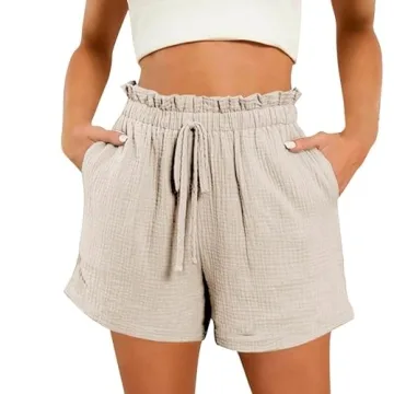Comfortable Linen Shorts for Women with Pockets