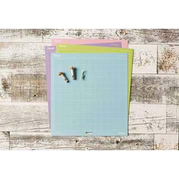 Cricut StrongGrip Cricut Cutting Mat 12in x 12in, Craft Mat for Cricut Maker & Explore, Use with Heavyweight Materials - Specialty Cardstock, Matboard & More, Reusable, Clear Protective Film (3 Count)