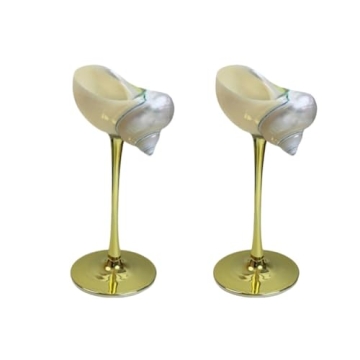 LYFJMUS Elegant Seashell Wine Glasses - Perfect for Beach Weddings & Parties