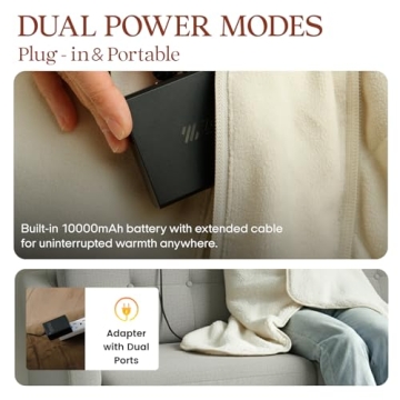 Portable Heated Blanket | ZonLi Rechargeable Electric Throw