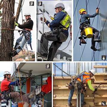 TT TRSMIMA Safety Harness Fall Protection Upgrade 4 Quick Buckles Construction Full Body Harness with 6 Adjustment D-ring