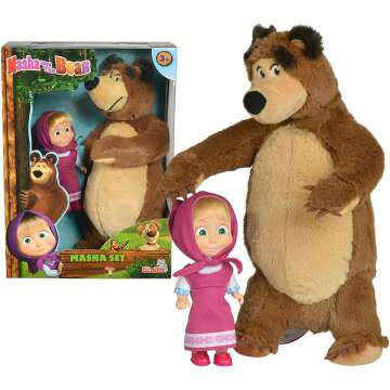 Masha and The Bear Plush Toy Set for Kids