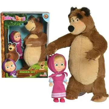 Masha and The Bear Plush Toy Set for Kids
