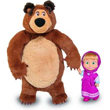 Masha and The Bear Plush Toy Set for Kids