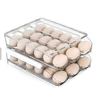 Large Capacity Egg Holder for Refrigerator - Egg Organizer