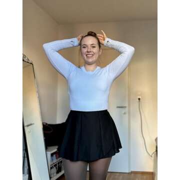 Stelle Girls Women Ballet Skirt Dance Wrap Skirt Chiffon Toddler Ballet Skirts (Women,Black (Ad Tie)...