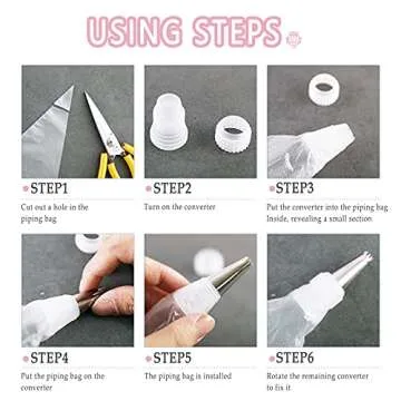 Disposable Piping Bags - Thickened Pastry Bags 12 Inch Anti Burst and Non-slip Icing Piping Bags, for Cream Frosting Cookies and Cupcake Decorating Supplies, 100 Pcs