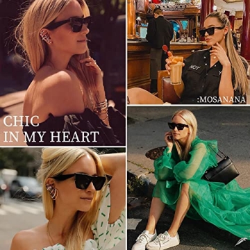 Mosanana Women’s Cat Eye Sunglasses - Retro 90s Style