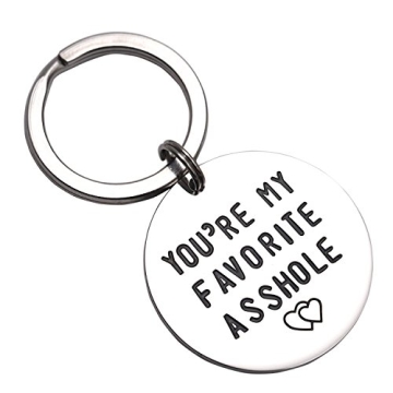 Funny 'You're My Favorite Asshole' Keychain for Valentine's Day