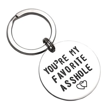 Funny 'You're My Favorite Asshole' Keychain for Valentine's Day