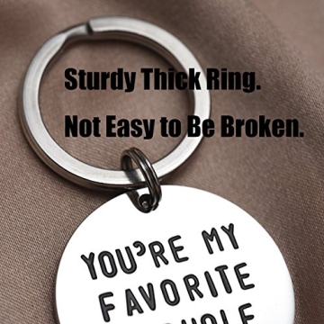 Funny 'You're My Favorite Asshole' Keychain for Valentine's Day