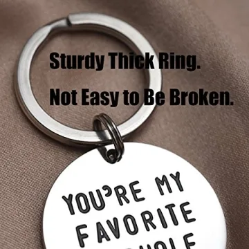 Funny 'You're My Favorite Asshole' Keychain for Valentine's Day