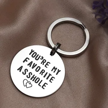 Funny 'You're My Favorite Asshole' Keychain for Valentine's Day
