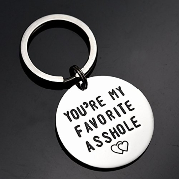 Funny 'You're My Favorite Asshole' Keychain for Valentine's Day