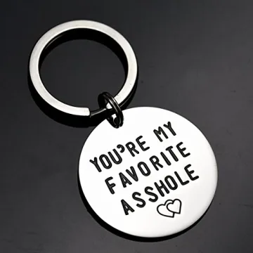 Funny 'You're My Favorite Asshole' Keychain for Valentine's Day