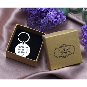 Funny 'You're My Favorite Asshole' Keychain for Valentine's Day