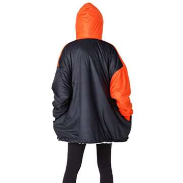 FOCO NFL Cincinnati Bengals Unisex Reversible Oversized Sherpa Hoodie Sweatshirt Colorblock HoodeezR...