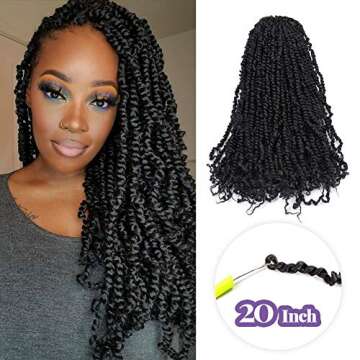 TOYOTRESS TIANA Passion Twist Hair - 20 inch 8 packs (12strands/pack) Pre-Twisted Passion Twist Croc...