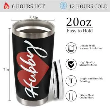 Joyseller 20 OZ Husband Tumbler Mug for Perfect Gifts