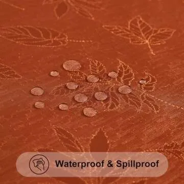 Smiry Thanksgiving Waterproof Tablecloth for Fall Gatherings
