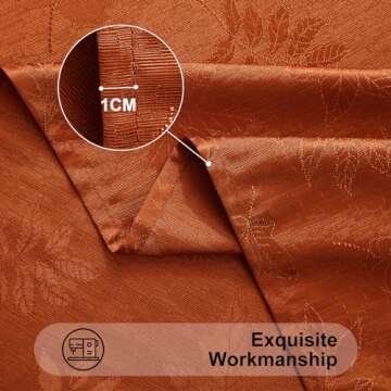 Smiry Thanksgiving Waterproof Tablecloth for Fall Gatherings