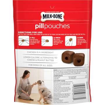 Milk-Bone Pill Pouches - Hickory Bacon Flavor Treats 5 Pack