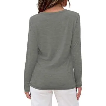 Bliwov Women's Long Sleeve Basic T-Shirts - Comfortable Style