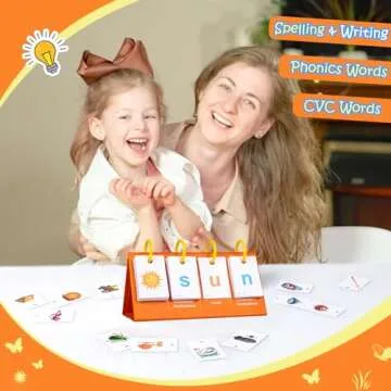 Alened Phonics Flash Cards Learn to Read CVC Word Builder Games, Sight Words Games for Kindergarten Classroom Supplies, Preschool Phonics Learning Activity, Special Education Speech Therapy Toys