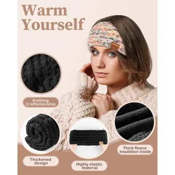 MUTKIS Winter Headbands for Women 3 Pack - Stylish & Warm