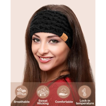 MUTKIS Winter Headbands for Women 3 Pack - Stylish & Warm