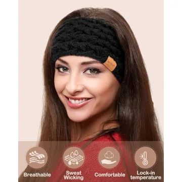 MUTKIS Winter Headbands for Women 3 Pack - Stylish & Warm